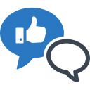 Customer support conversation icon