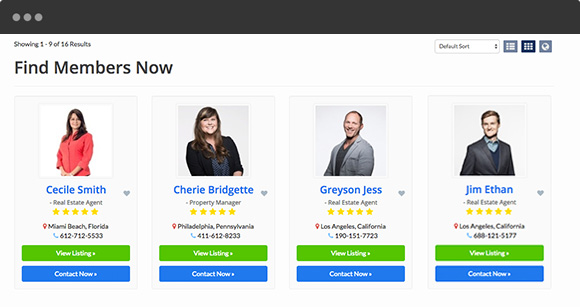 Member management dashboard interface