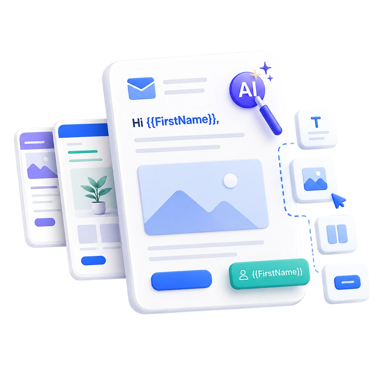 AI email creation wizard in Brilliant Directories